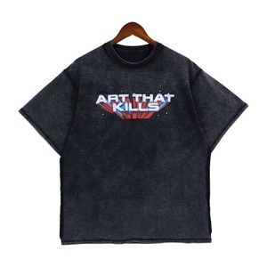GALLERY DEPT MEN'S BLACK ATK SPACE PRINTED COTTON T-SHIRT